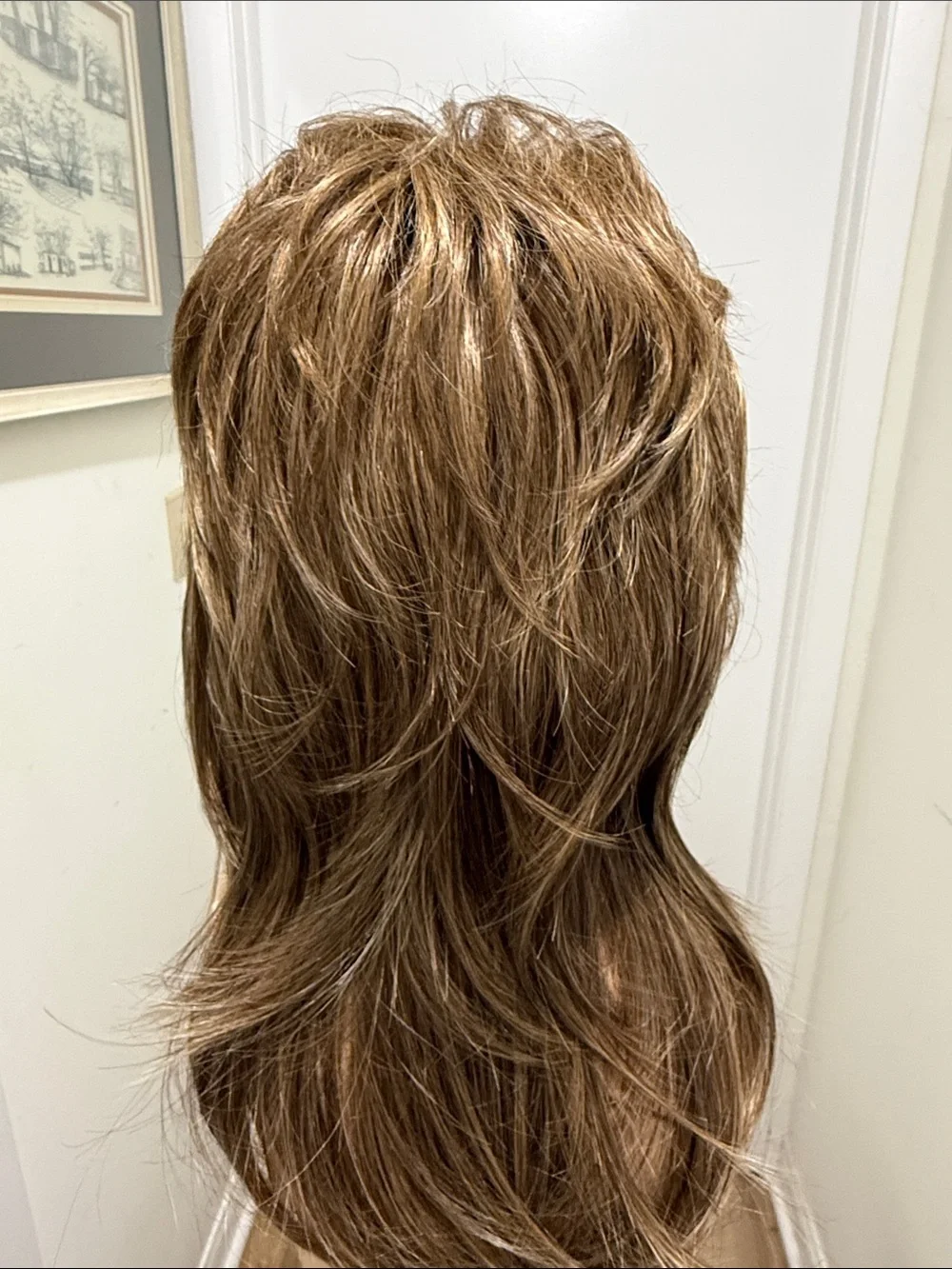 HAIR, 18” Layered, Free Part with Bangs Light Brown/Dark Blonde